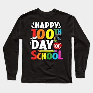 Happy 100th Day of School Kids Child Happy 100 Days Long Sleeve T-Shirt